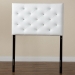 Baxton Studio Viviana Modern and Contemporary White Faux Leather Upholstered Button-Tufted Twin Size Headboard - BSOBBT6506-White-Twin HB