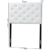 Baxton Studio Viviana Modern and Contemporary White Faux Leather Upholstered Button-Tufted Twin Size Headboard - BSOBBT6506-White-Twin HB