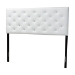 Baxton Studio Viviana Modern and Contemporary White Faux Leather Upholstered Button-tufted Full Size Headboard - BSOBBT6506-White-Full HB