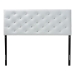 Baxton Studio Viviana Modern and Contemporary White Faux Leather Upholstered Button-tufted Full Size Headboard - BSOBBT6506-White-Full HB