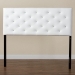 Baxton Studio Viviana Modern and Contemporary White Faux Leather Upholstered Button-tufted Full Size Headboard - BSOBBT6506-White-Full HB