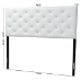 Baxton Studio Viviana Modern and Contemporary White Faux Leather Upholstered Button-tufted Full Size Headboard - BSOBBT6506-White-Full HB