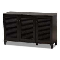 Baxton Studio Warren Espresso Shoe-Storage Cabinet Affordable modern furniture in Chicago, Warren Espresso Shoe-Storage Cabinet, Foyer Furniture Chicago