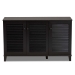 Baxton Studio Warren Espresso Shoe-Storage Cabinet - BSOFP-04LV-Espresso