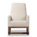 Baxton Studio Yashiya Mid-century Retro Modern Light Beige Fabric Upholstered Rocking Chair - BSOBBT5199-Light Beige