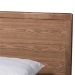 Baxton Studio Zenon Mid-Century Modern Walnut Brown Finished Wood King Size Platform Bed - BSOZenon-Ash Walnut-King