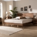 Baxton Studio Zenon Mid-Century Modern Walnut Brown Finished Wood King Size Platform Bed - BSOZenon-Ash Walnut-King
