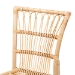 bali & pari Ammi Modern Bohemian Natural Brown Rattan Dining Chair  - BSOAmmi-Rattan-DC