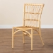 bali & pari Ammi Modern Bohemian Natural Brown Rattan Dining Chair  - BSOAmmi-Rattan-DC