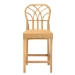 bali & pari Monaco Modern Bohemian Natural Rattan and Mahogany Wood Counter Stool - BSOMonaco-Rattan-CC