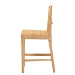 bali & pari Monaco Modern Bohemian Natural Rattan and Mahogany Wood Counter Stool - BSOMonaco-Rattan-CC