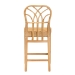 bali & pari Monaco Modern Bohemian Natural Rattan and Mahogany Wood Counter Stool - BSOMonaco-Rattan-CC