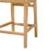 bali & pari Monaco Modern Bohemian Natural Rattan and Mahogany Wood Counter Stool - BSOMonaco-Rattan-CC