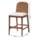 bali & pari Nadim Modern Bohemian Seagrass and Acacia Wood Counter Stool - BSONew York-Wood/Banana-CS