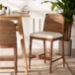 bali & pari Nadim Modern Bohemian Seagrass and Acacia Wood Counter Stool - BSONew York-Wood/Banana-CS