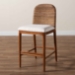 bali & pari Nadim Modern Bohemian Seagrass and Acacia Wood Counter Stool - BSONew York-Wood/Banana-CS