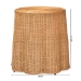 bali & pari Palm Bohemian Honey Scallop Rattan Console Table - BSOPalm-Light Honey Rattan Round-Console Table