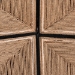 bali & pari Prita Bohemian Paper Loom and Natural Mahogany Wood 2-Piece Bar Stool Set - BSOBC-02-Parekesit-Wood/Brown-BS