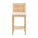 bali & pari Sofia Modern and Contemporary Natural Finished Wood and Rattan Counter Stool - BSOSofia-Natural-CS