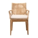bali & pari Storsel Modern Bohemian Natural Brown Finished Teak Wood and Rattan Dining Chair - BSOStorsel-Rattan-DC