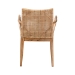 bali & pari Storsel Modern Bohemian Natural Brown Finished Teak Wood and Rattan Dining Chair - BSOStorsel-Rattan-DC