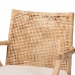 bali & pari Storsel Modern Bohemian Natural Brown Finished Teak Wood and Rattan Dining Chair - BSOStorsel-Rattan-DC