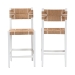 bali & pari Talli Bohemian Paper Loom and White Mahogany Wood 2-Piece Bar Stool Set - BSOBCP-01-Wood/White-BS