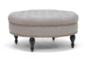 Baxton Studio Palfrey Beige Linen Modern Tufted Ottoman