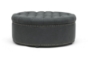 Baxton Studio Iglehart Gray Linen Modern Tufted Ottoman