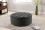 Baxton Studio Iglehart Gray Linen Modern Tufted Ottoman - BSO532-Gray-OTTO