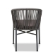 Baxton Studio Marcus Modern and Contemporary Grey Finished Rope and Metal Outdoor Dining Chair - BSOWA-5144-Grey-DC