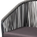 Baxton Studio Marcus Modern and Contemporary Grey Finished Rope and Metal Outdoor Dining Chair - BSOWA-5144-Grey-DC
