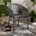 Baxton Studio Marcus Modern and Contemporary Grey Finished Rope and Metal Outdoor Dining Chair - BSOWA-5144-Grey-DC
