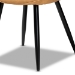 Baxton Studio Astrid Mid-Century Contemporary Tan Faux Leather Upholstered and Black Metal 4-Piece Dining Chair Set - BSO19A09-Tan/Black-DC