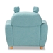 Baxton Studio Gloria Modern and Contemporary Sky Blue Fabric Upholstered Kids Armchair with Animal Ears - BSOLD-2308-Blue-CC