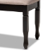 Baxton Studio Corey Modern and Contemporary Sand Fabric Upholstered and Dark Brown Finished Wood Dining Bench - BSORH039-Sand/Dark Brown-Dining Bench