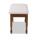 Baxton Studio Corey Modern and Contemporary Grey Fabric Upholstered and Walnut Brown Finished Wood Dining Bench - BSORH039-Grey/Walnut-Dining Bench