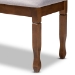 Baxton Studio Corey Modern and Contemporary Grey Fabric Upholstered and Walnut Brown Finished Wood Dining Bench - BSORH039-Grey/Walnut-Dining Bench