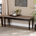Baxton Studio Giovanni Modern and Contemporary Sand Fabric Upholstered and Dark Brown Finished Wood Dining Bench - BSORH038-Sand/Dark Brown-Dining Bench