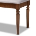 Baxton Studio Giovanni Modern and Contemporary Grey Fabric Upholstered and Walnut Brown Finished Wood Dining Bench - BSORH038-Grey/Walnut-Dining Bench