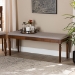 Baxton Studio Giovanni Modern and Contemporary Grey Fabric Upholstered and Walnut Brown Finished Wood Dining Bench - BSORH038-Grey/Walnut-Dining Bench