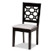 Baxton Studio Peter Modern and Contemporary Grey Fabric Upholstered and Dark Brown Finished Wood 4-Piece Dining Chair Set - BSORH335C-Grey/Dark Brown-DC-4PK