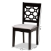 Baxton Studio Peter Modern and Contemporary Grey Fabric Upholstered and Dark Brown Finished Wood 4-Piece Dining Chair Set - BSORH335C-Grey/Dark Brown-DC-4PK