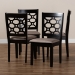 Baxton Studio Peter Modern and Contemporary Sand Fabric Upholstered and Dark Brown Finished Wood 4-Piece Dining Chair Set - BSORH335C-Sand/Dark Brown-DC-4PK