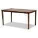 Baxton Studio Gabriel Modern and Contemporary Grey Fabric Upholstered and Walnut Brown Finished Wood 6-Piece Dining Set - BSORH335C-Grey/Walnut-6PC Dining Set