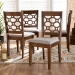 Baxton Studio Peter Modern and Contemporary Grey Fabric Upholstered and Walnut Brown Finished Wood 4-Piece Dining Chair Set - BSORH335C-Grey/Walnut-DC-4PK