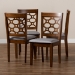 Baxton Studio Peter Modern and Contemporary Grey Fabric Upholstered and Walnut Brown Finished Wood 4-Piece Dining Chair Set - BSORH335C-Grey/Walnut-DC-4PK
