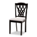 Baxton Studio Salem Modern and Contemporary Grey Fabric Upholstered and Dark Brown Finished Wood 7-Piece Dining Set - BSORH1017C-Grey/Dark Brown-7PC Dining Set