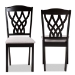 Baxton Studio Delilah Modern and Contemporary Grey Fabric Upholstered and Dark Brown Finished Wood 2-Piece Dining Chair Set - BSORH1017C-Grey/Dark Brown-DC-2PK