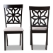 Baxton Studio Samwell Modern and Contemporary Grey Fabric Upholstered and Dark Brown Finished Wood 2-Piece Dining Chair Set - BSORH1019C-Grey/Dark Brown-DC-2PK